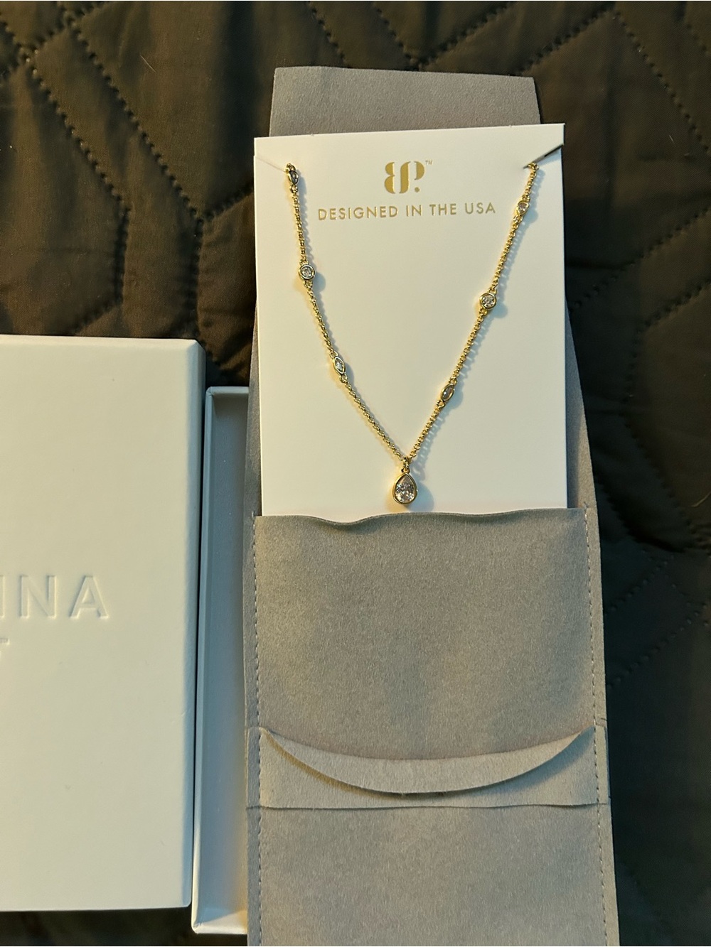 Bomb Party | Lumina Scintillating Symphony | Gold CZ Necklace | NIB